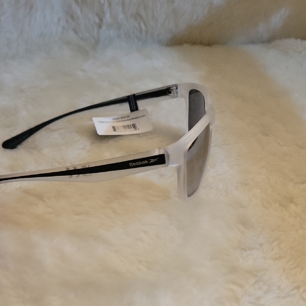 Reebok Gray, Black And White Sunglasses.
